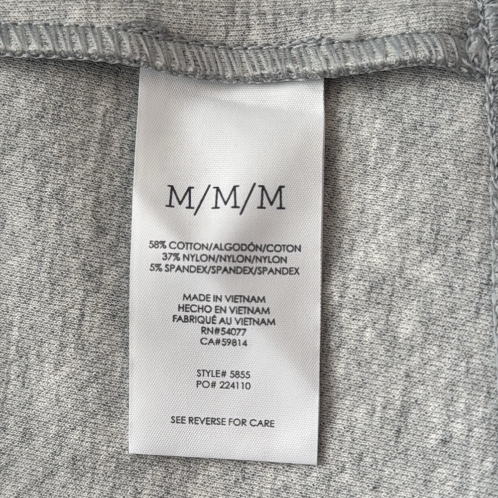 NWOT CAbi Calvary Heather Light Gray Twill
Ponte Snap Closure Jacket, M - Picture 16 of 16